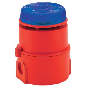 24VDC Blue BEACON/ Siren. ABS Flame RETARDANT-49 Tone