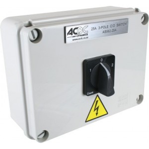 25A 3-POLE Poly Enclosed Changeover Switch IP56