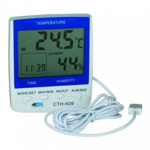 Digital THERMO/HYGROMETER/CLOCK C/W Outdoor Sens