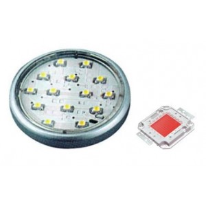 12VDC MINI Alum. LED Lamp Red 1.2W 30MM Dia