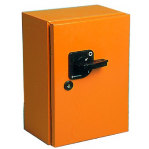 250A 4P Changeover Switch Orange Steel Enclosed IP54