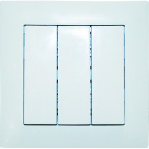 3-LEVER Switch 10A White For 3X3 Box