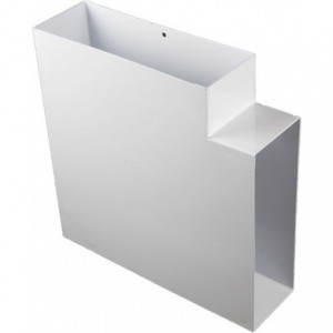 Vertical Elbow Double Comp. Skirting White