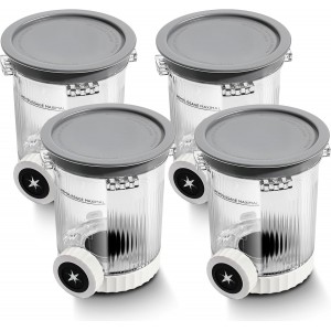 Pint Containers and Lids for Ninja Creami NC701 | Set of 4