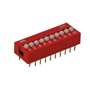 10-WAY Dip Switch Red