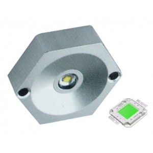 MINI ALUM. LED LAMP GREEN 1W 23.5x16.5MM