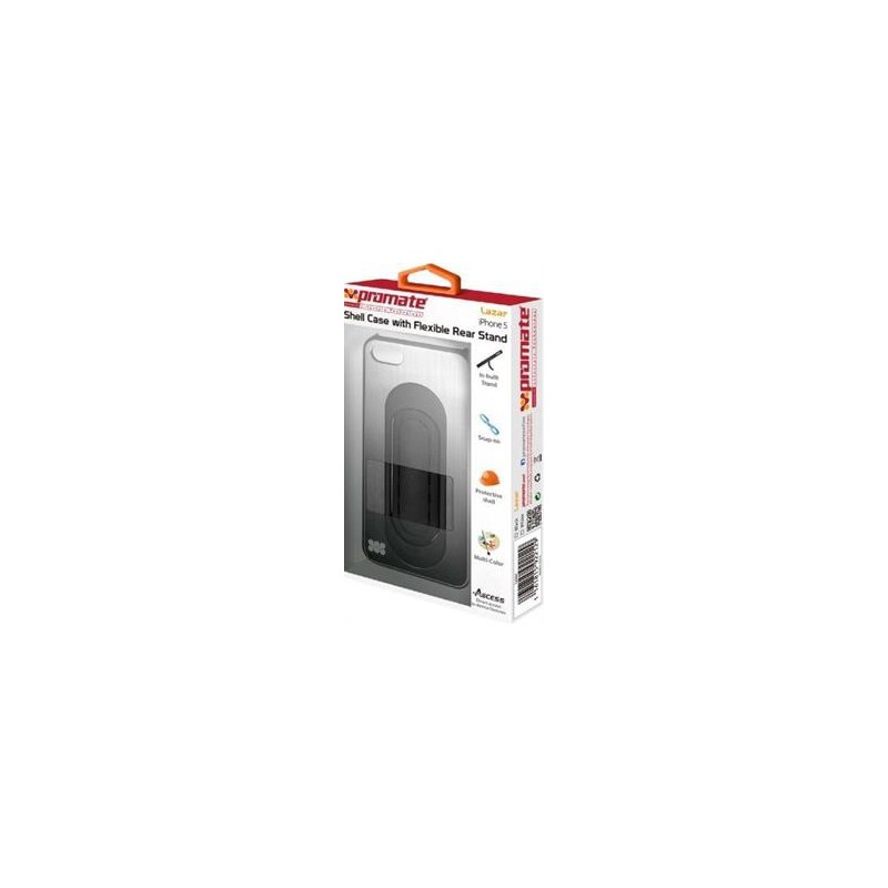 Promate 1161815922129 Lazar iPhone 5 Compact Shell Case with In-built Flexible Rear Stand