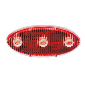 SELF ADH. RED-3xLED DIR. LIGHT-OVAL-12-24VDC-0.45A-120LM