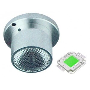 MINI ALUM. LED LAMP GREEN 1W 23.5x16.5MM