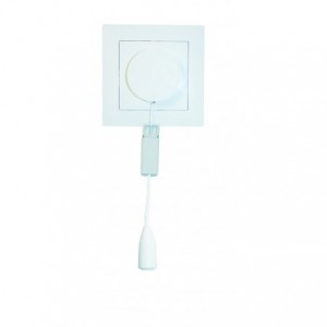 Pull Cord Switch 10A White For 3X3 Box