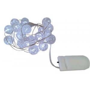 Cool White LED Flexi Star With Crystal Caps Battery Operated