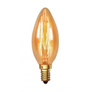 110-240V 25W Candle Flame Carbon Filament Lamp E14