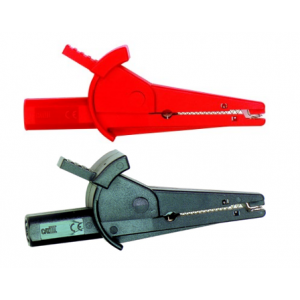 BLACK &amp; RED CROCODILE CLIPS (PAIR)