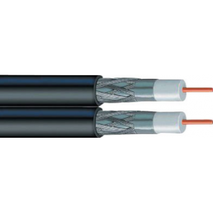 2X RG6U Coaxial Cable 1.02MM Ccs 60% Al Braid + Jelly /250M
