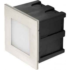 230VAC Warm White LED Recessed Wall Light IP65 80 X 80