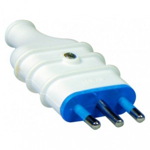 16A 2P+E 250V Plug - White