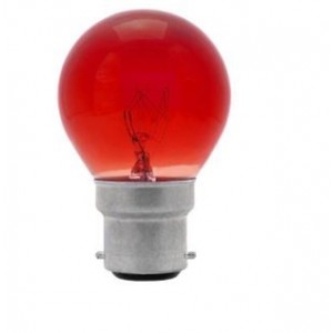 B22 15W Red Golf Ball Lamp 230V