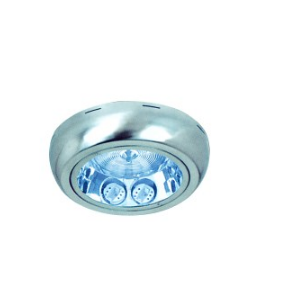 SATIN NICKEL DOWNLIGHTER PLC-26W 270x69