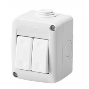 2x16A 2-WAY SURFACE SWITCH IP40
