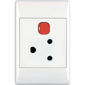 1X16A DEDICATED WHITE SWITCHED SOCKET OUTLET 2x4