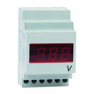 Digital Voltmeter 0-600VAC 110/230V Din Mount