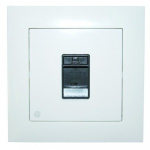 RJ45 CAT5E Computer Socket White For 3X3 Box