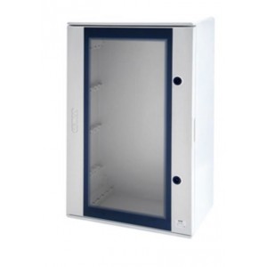 GREY ENCLOSURE 650x515x250 PERSPEX DOOR IP66