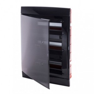 FLUSH DB 36MOD 3x12M TONER BLACK SMOKED DOOR IP40