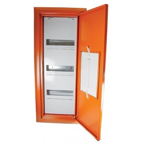 3x12(36) WAY IND STEEL FLUSH DIN DB ORANGE