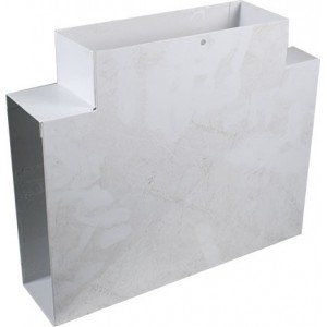 Vertical Tee Double Comp. Skirting White