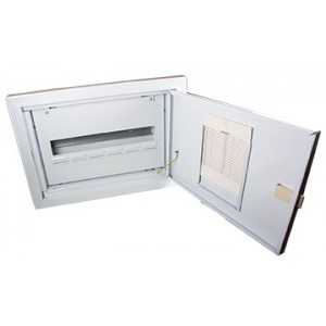White Steel Din Db Flush 17-WAY With Door And Tray