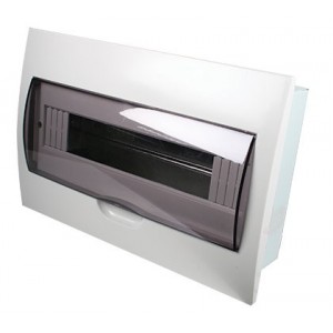 White Din Db 15-WAY Flush With Door And Tray