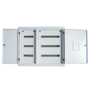 3x12+3x16(84) WAY IND STEEL DIN DB FLUSH IP40 GREY