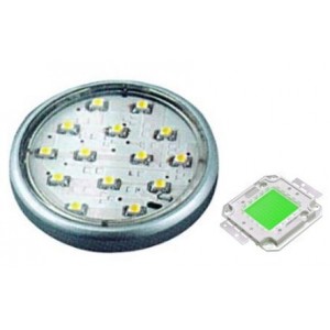 12VDC MINI Alum. LED Lamp Green 1.2W 30MM Dia