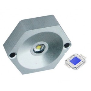 MINI ALUM. LED LAMP BLUE 1W 23.5x16.5MM