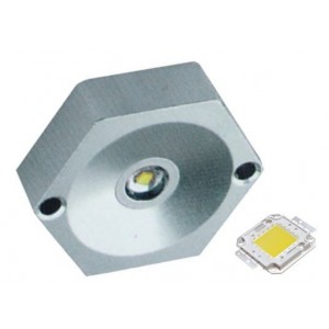 MINI ALUM. LED LAMP YELLOW 1W 23.5x16.5MM