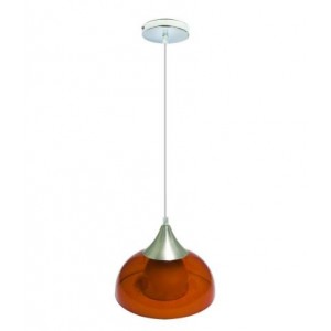 60W E27 ORANGE GLASS/ACRYLIC PENDANT LIGHT FITTING 270mm DIA