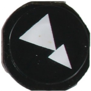Black 45DEG Double Depression Button For Lap Pendant
