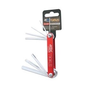 8 Piece Folding Metric Allen Driver Set In Aluminium Frame