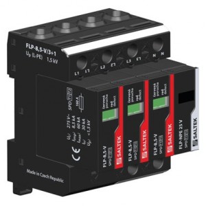 3P+N 275V 60kA 8/20 CLASS 1+2 SURGE ARRESTER + AUX