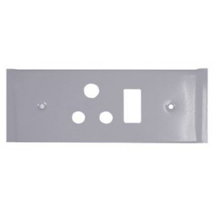 Classic Outlet Cover For Steel Power Skirting Hosp. Grey