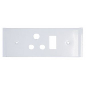 Classic Outlet Cover For Steel Power Skirting White