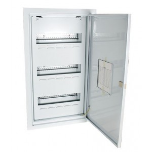 66-WAY(3x22) WHITE STEEL FLUSH 13mm MCB DB C/W DOOR IP42