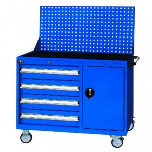 MOBILE TOOL CABINET BLUE C/W PERF PANEL 1333Hx1070Wx515D