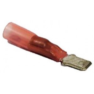 Solder Connector Male 6.3MM Spade Red PACK Of 10