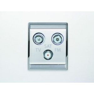 Tv+fm+sat Sockets Chorus Lux Kit White