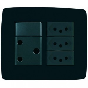 COMPLETE 4X4 1xRSA 3 PIN- 3X2 PIN N-TYPE BLACK