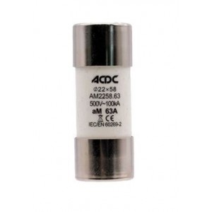 63A 22x58mm MOTOR FUSE 100kA 690V