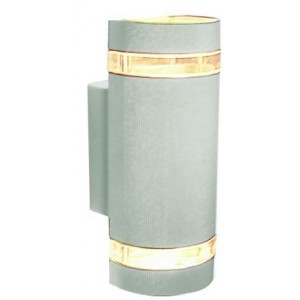 ALUMINIUM 230V 2xGU10 50W SPOTLIGHT FITTING IP54
