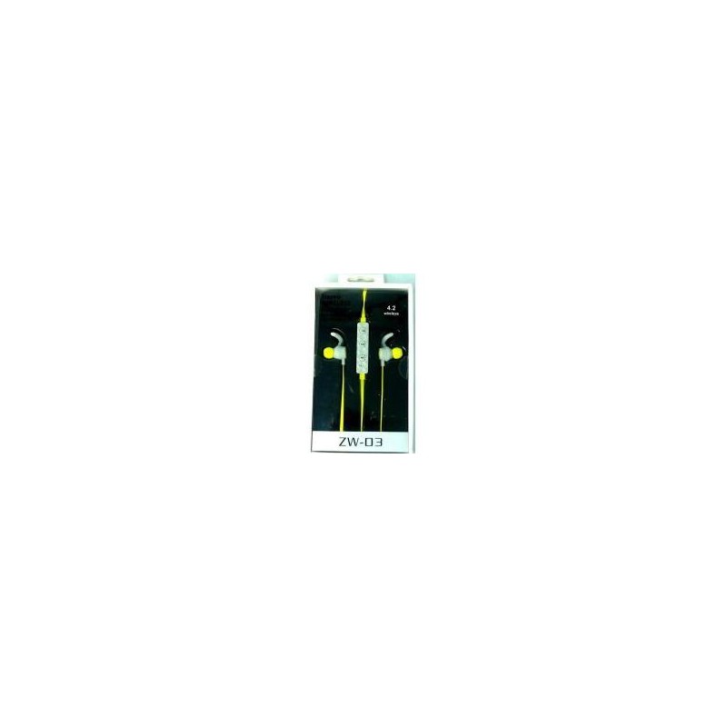 Geeko ZW-03-YLW  Yellow Wireless Bluetooth Earphones